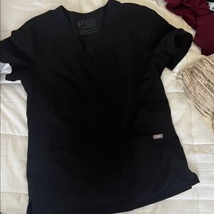 FIGS Classic Black Scrub Top
